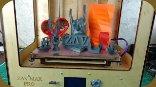 Первые результаты печати на 3D принтере ZAV MAX PRO.