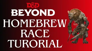 D&D Beyond Homebrew Race Tutorial