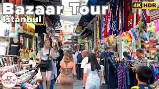 Istanbul Bazaars Walking Tour | Mahmutpaşa, Tahtakale | 4K HDR