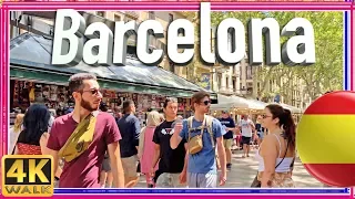 【4K】WALK La Rambla BARCELONA SPAIN walking tour 4k slow tv