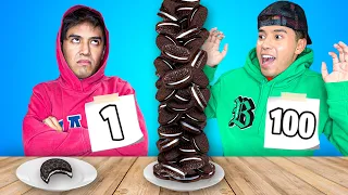 COMIENDO 100 CAPAS DE COMIDA CHALLENGE / Luis Méndez