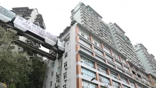 Chinese metro runs through residential apartment