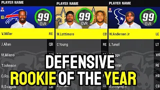 The NFL...But Every Former Defensive Rookie of the Year Is A 99 Overall!