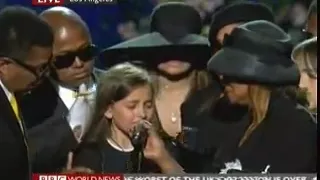 Michael Jackson Memorial - Daughter Paris Says Goodbye
