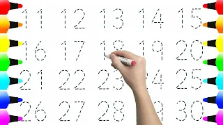 Let's Learn How to Write Numbers 11 to 30 Easy - Ks Art