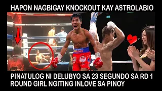 NAGBIGAY KNOCKOUT NI VINCENT ASTROLABIO NA HAPON, 23 SEGUNDO LANG SA ROUND 1 PINATULOG NI DELUBYO