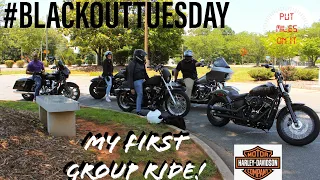 Harley Davidson Blackout Tuesday Group Ride | My First Group Ride