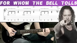 METALLICA - FOR WHOM THE BELL TOLLS (Guitar cover with TAB | Lesson )