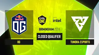 Dota2 - OG vs Tundra Esports - Game 1 - ESL One Birmingham 2024 - CQ - WEU
