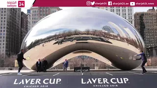 Tennis stars Federer, Kyrgios in Chicago to promote Laver Cup