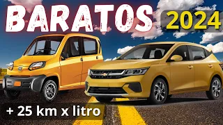 Los 12 AUTOS MAS BARATOS EN MEXICO modelo 2024