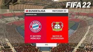 BAYERN MUNICH vs. BAYER LEVERKUSEN | BUNDESLIGA | FIFA 22 (FULL GAMEPLAY)