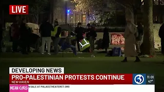 Pro-Palestinian protests continue at Yale