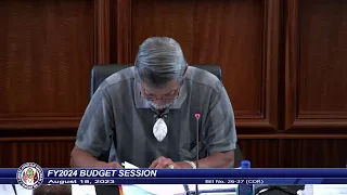 37th Guam Legislature FY2024 Budget Session - August 18, 2023 PM