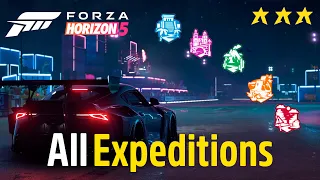 Forza Horizon 5 All Expeditions with complete optional accolades