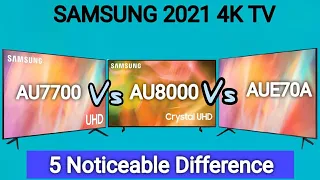 SAMSUNG AU7700 Vs AU8000 Vs AUE70A (2021) | Which one you should buy?