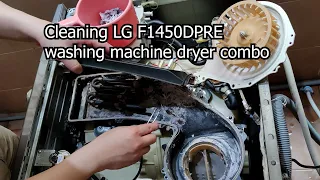 LG F1450DPRE washing machine and dryer combo cleaning steps