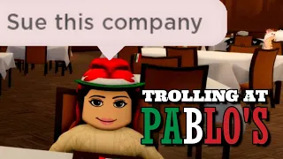 TROLLING UNPROFESSIONAL SERVERS AT PABLO'S | Trolling at Pablo's Italiano Restaurant | ROBLOX