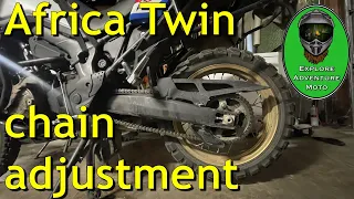 Africa Twin CHAIN ADJUSTMENT. Do it RIGHT.