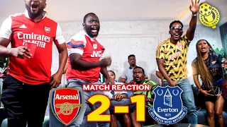 Arsenal 2-1 Everton | Full Fan Reactions |  Gueye Tomiyasu Havertz