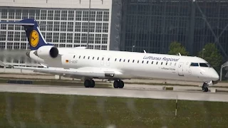 Lufthansa Bombardier CRJ-900LR D-ACKF arrival at Munich Airport Landung Flughafen München