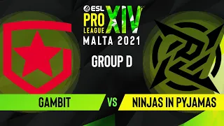 CS:GO - Ninjas in Pyjamas vs. Gambit [Inferno] Map 2 - ESL Pro League Season 14 - Group D