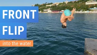 Front Flip diving in water tutorial