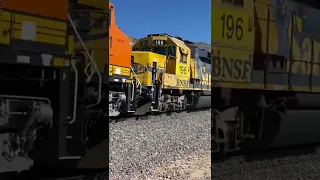 Santa Fe BNSF Union Pacific Awesome Trains Meet Super Close Action Volume Up 🔊! Cajon Subdivision!