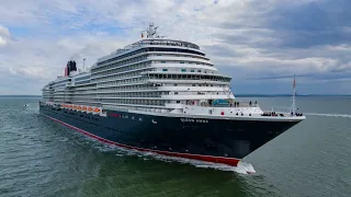 Cunards Queen Anne maiden visit to Southampton for the first time  30.04.2024 4K 30FPS UHD