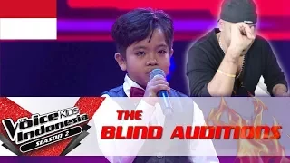 Michael "Nella Fantasia" | The Blind Auditions | The Voice Kids Indonesia | INDIAN REACTION