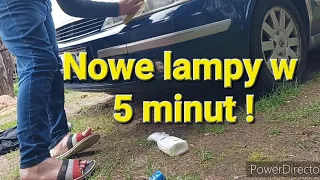 Polerowanie reflektorów samochodowych w 5 minut ! | Polerowanie lamp | Renault Laguna II Grandtour