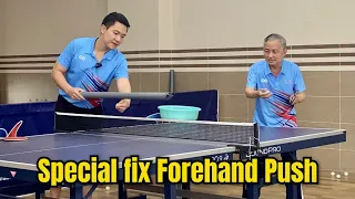 18 minutes to know how to do Forehand Push | Ti Long fixes errors for beginners