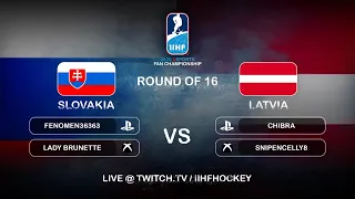 #IIHFEsports Fan Championship Round of 16: Slovakia vs. Latvia | #IIHFWorlds 2020