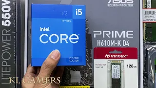 intel Core i5 12400 ASUS PRIME H610M-K D4 Montech AIR 100 ARGB 12th Gen PC Build