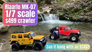 Rlaarlo MK-07 giant 1/7 scale Jeep crawler - Can it keep up w/ an Axial SCX6? - best value giant rc