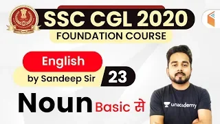 7:00 PM - SSC CGL 2020-21 | English by Sandeep Kesarwani Sir | Noun (Basic से)