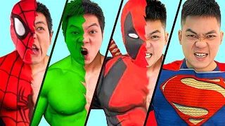 Evolution of Superheroes  Spider-man & Hulk,Ironman,Captain,Superman Transformation Short Film