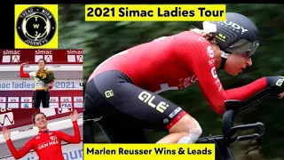 Marlen Reusser Wins & Leads | 2021 Simac Ladies Tour | Stage 2 ITT