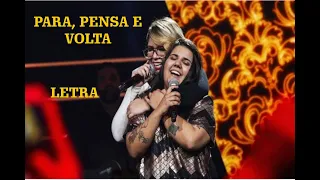 Yasmin Santos - Para, Pensa e Volta part. Marília Mendonça (LETRA)