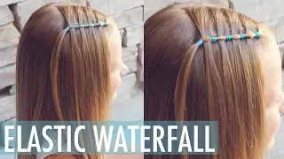 Elastic Waterfall | Accent Hairstyle for ALL Ages and Hair Lengths | Brown Haired Bliss