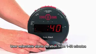 Sonic Bomb Dual Extra Loud Alarm Clock with Bed Shaker