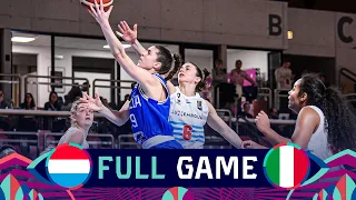 Luxembourg v Italy | Full Basketball Game | FIBA Women's EuroBasket 2023 Qualifiers