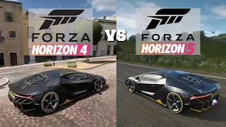 Forza Horizon 4 vs Horizon 5 Comparison - Exterior, Interior, Sounds, Driving and Menus