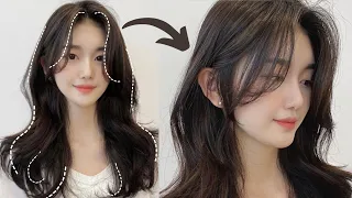 KOREAN CURTAIN BANGS TUTORIAL | Trendiest Hairstyle 2022❕