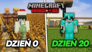 PRZETRWAŁEM 20 DNI NA PŁASKIM PUSTYNNYM ŚWIECIE Z PATYKAMI W MINECRAFT HARDCORE