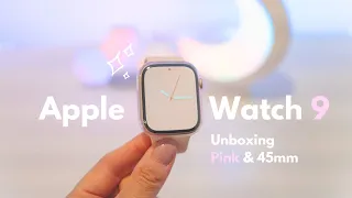 Apple Watch 9 Pink Unboxing l 45mm | Apple Watch Series 9