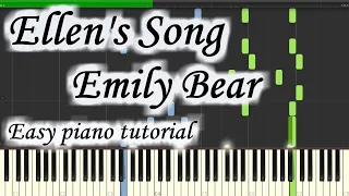 Ellen's Song - Emily Bear - Very easy and simple piano tutorial synthesia cover planetcover