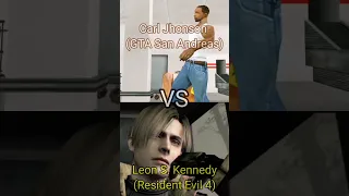 CJ (Base) GTA Sa Andreas vs Leon Kennedy (Base) Resident Evil 4 #gta #residentevil #edit #shorts