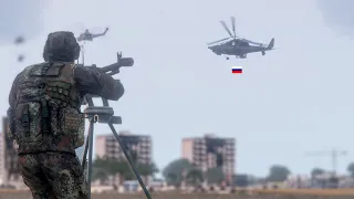 AA GUN vs HELICOPTERS: Russian's being shot at by MANPADS around Kharkiv city | Downed by AA units