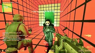 Counter Strike Source - Zombie Escape mod online gameplay on Colors map